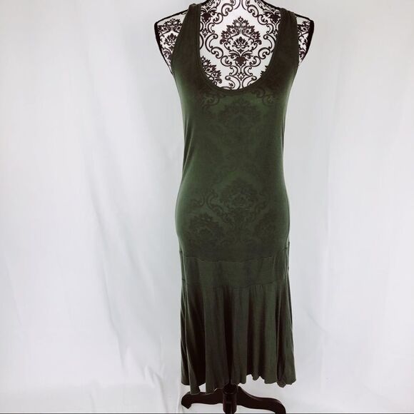 Vince Tank Fit & Flare Scoopneck Midi Dress - Picture 1 of 6